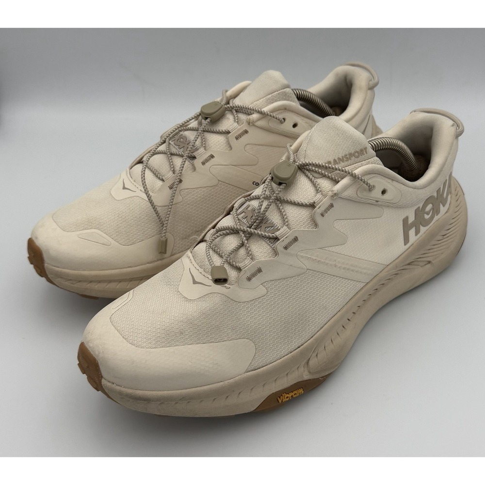 HOKA Transport White Gum Vibram Women's Size 11B Walking Hiking Shoes 1123154